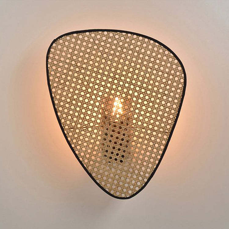 Anjuna Rattan Bamboo Wall Light-labpiecesign
