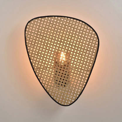 Anjuna Rattan Bamboo Wall Light-labpiecesign