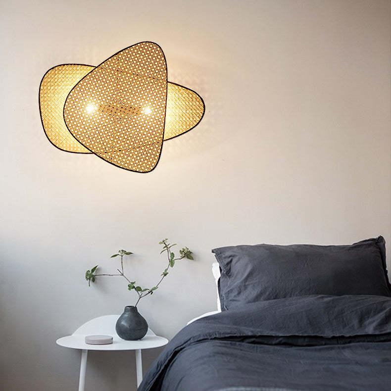 Anjuna Rattan Bamboo Wall Light-labpiecesign