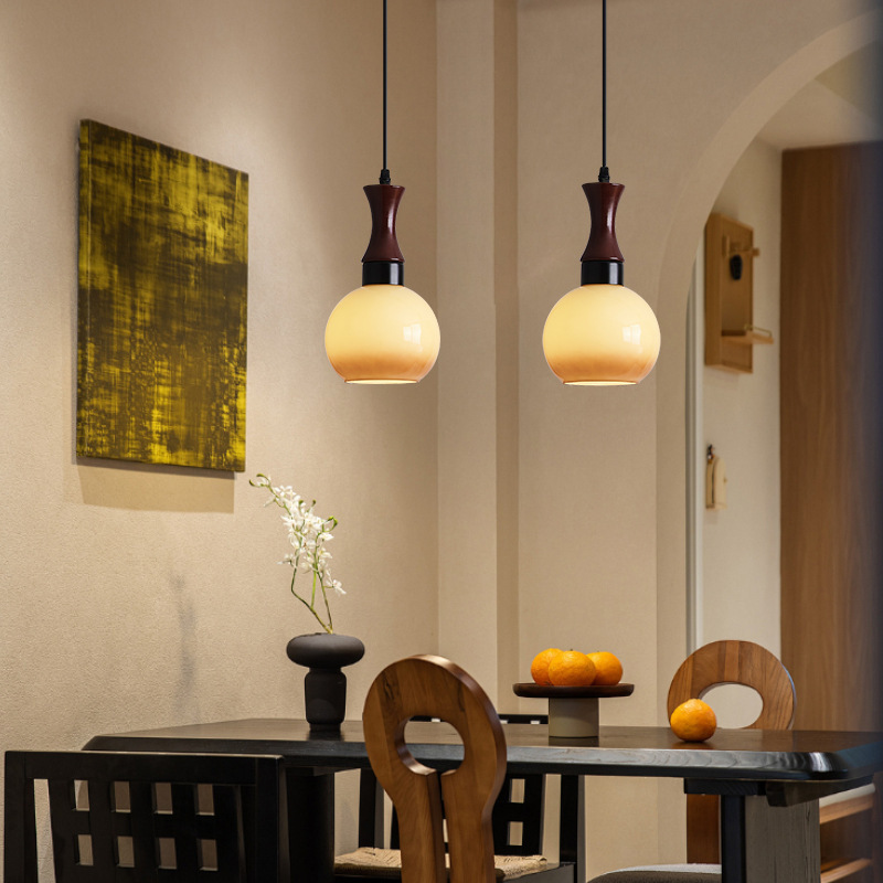 Medieval style restaurant entrance glass pendant light-labpiecesign