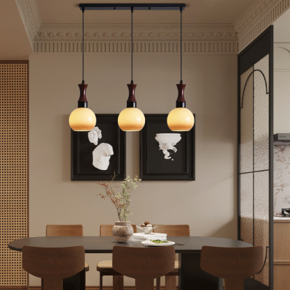 Medieval style restaurant entrance glass pendant light-labpiecesign