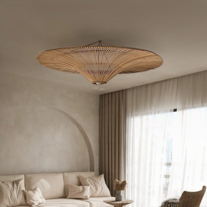 Wabi-sabi Japanese style  Pendant Light Rattan Ceiling Lampshade