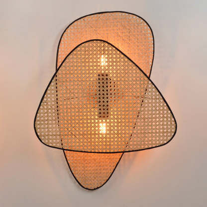 Anjuna Rattan Bamboo Wall Light-labpiecesign