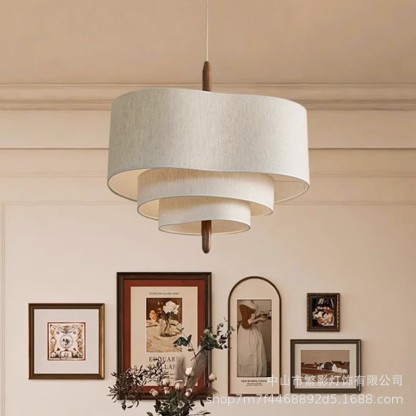 French medieval style fabric chandelier