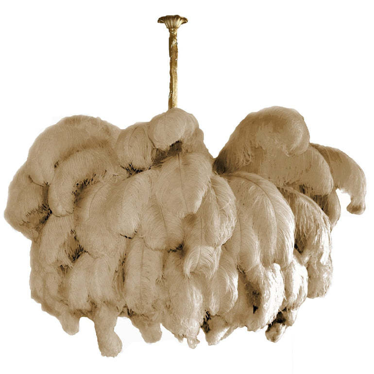 Nordic White Feather Pendant Lighting Home Chandelier Craft 