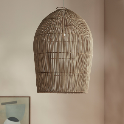 Boho Style Ceiling Pendant Light Wicker Rattan Pendant Lamp Shades