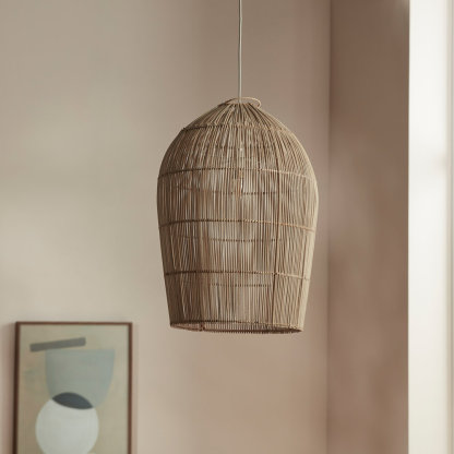 Boho Style Ceiling Pendant Light Wicker Rattan Pendant Lamp Shades