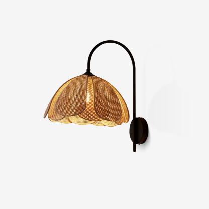 Rattan Petal Wall Lamp 11.8″- 16.1″-labpiecesign