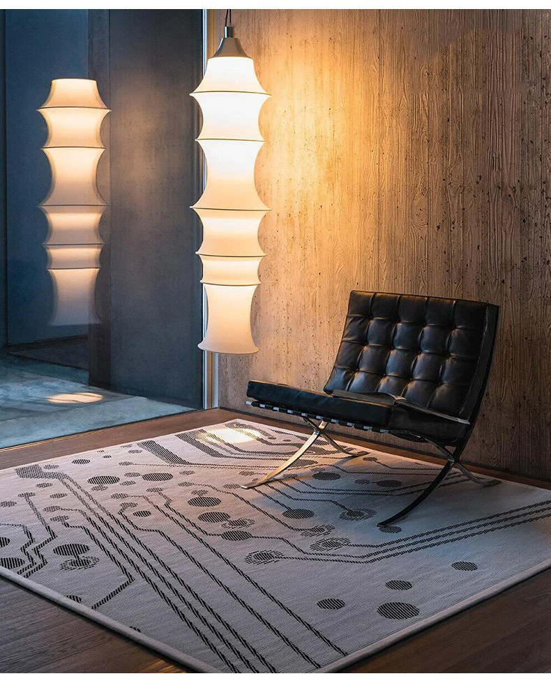 Simple Bamboo Second-hand Fabric white color chandelier-labpiecesign