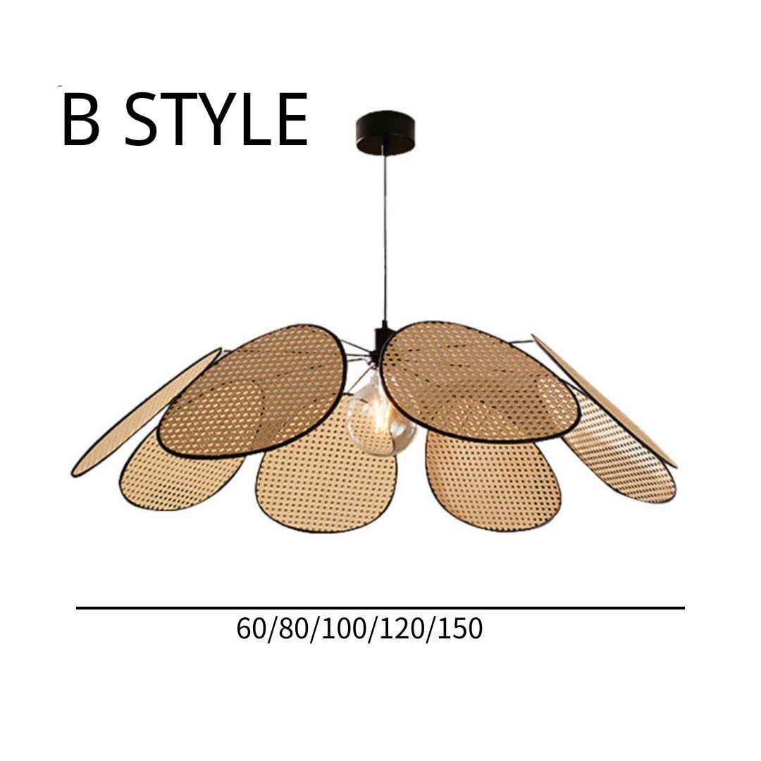 New wabi-sabi style retro restaurant bar rattan lamp-labpiecesign