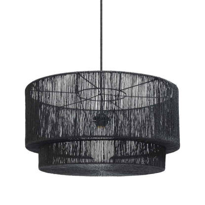 Shiloh Rattan Pendant Light - Bohemian Lampshade, Rattan Light Fixture-labpiecesign