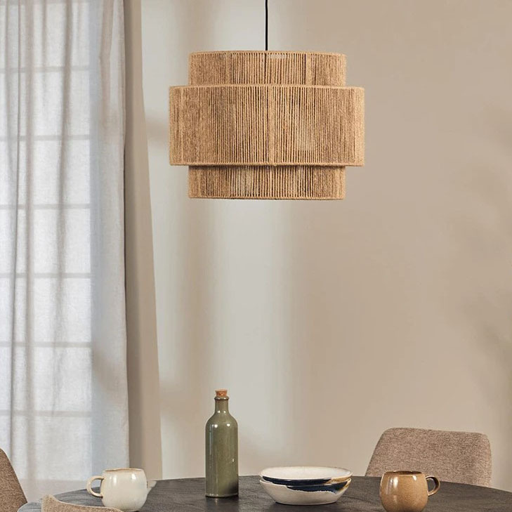 Rotate Hemp Rope Hanging Light Bohemian Furniture Light-labpiecesign