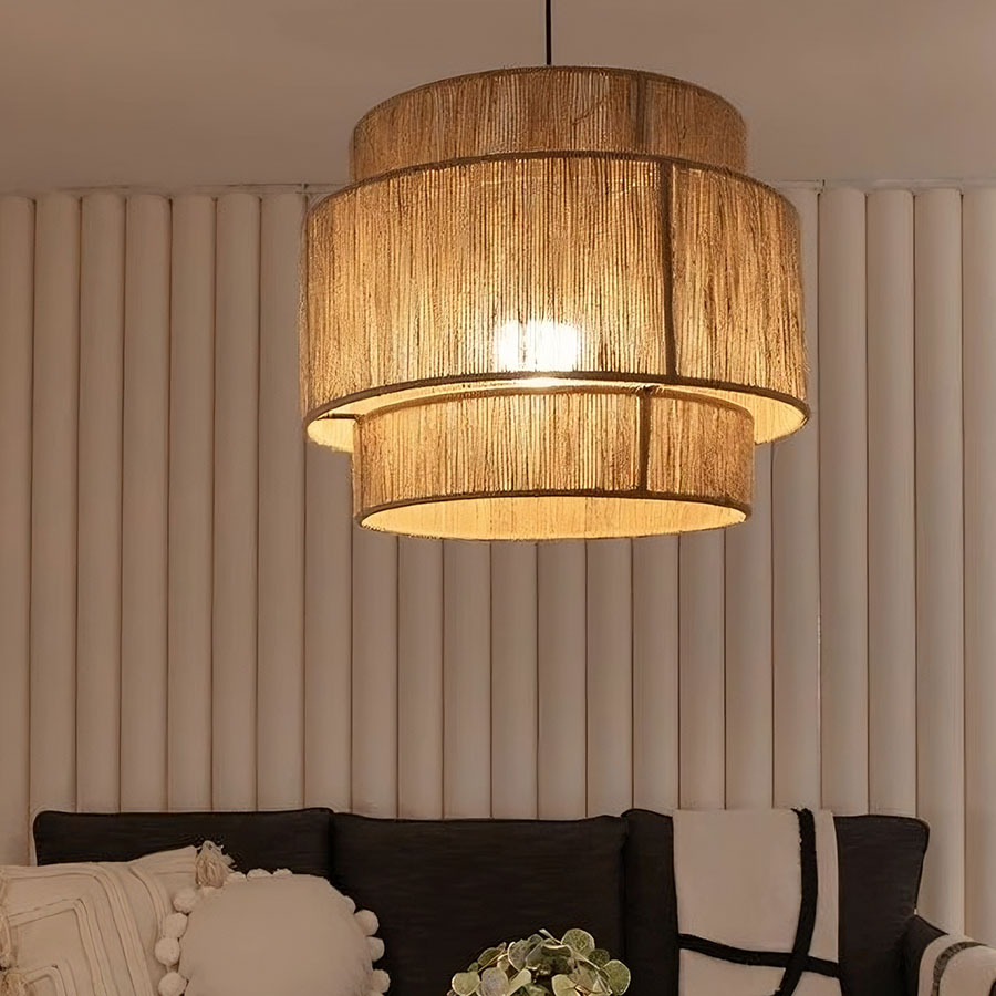 Rotate Hemp Rope Hanging Light Bohemian Furniture Light-labpiecesign