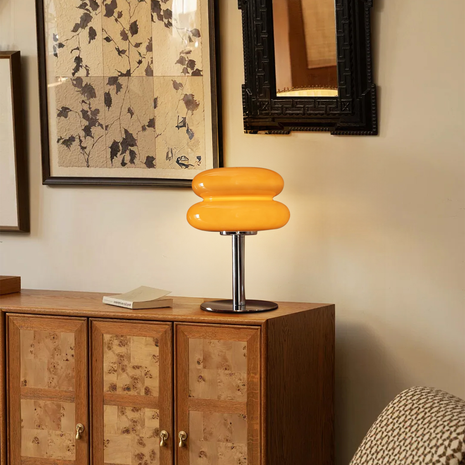 Modern Mushroom Glass Table Lamp for Living Spaces