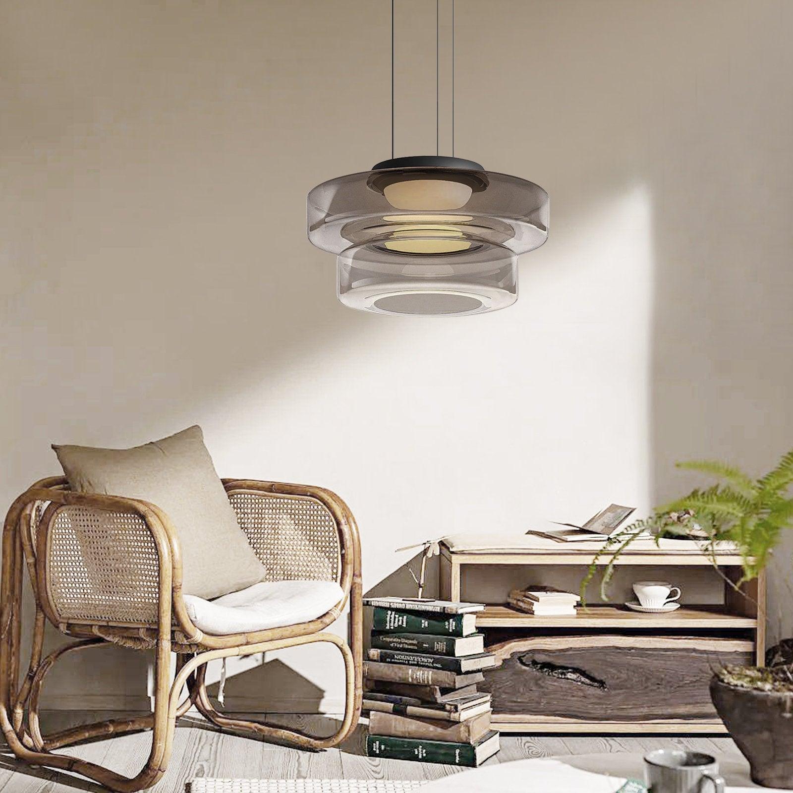 Nordic Creative Clear Tinted Glass Pendant Lighting