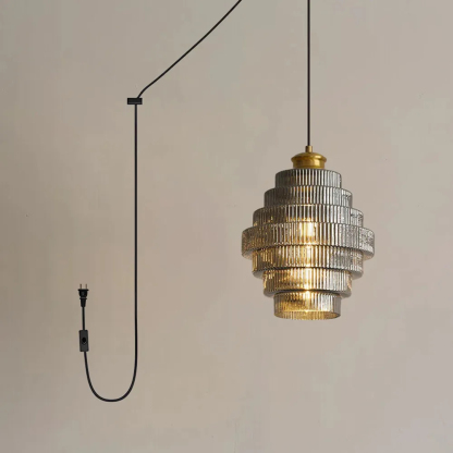Antique Brass Bottle Shade Pendant Light-labpiecesign
