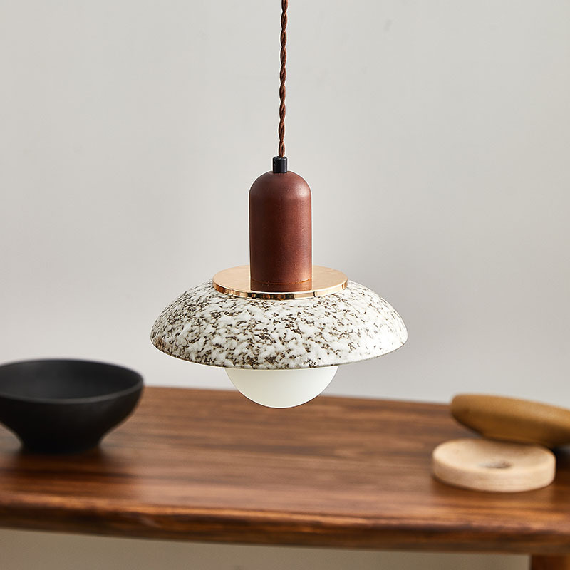 Retro Ceramic Small Pendant Light for Bedside Lamp