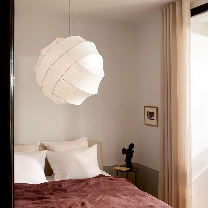Silkworm Intentional Modern Lantern Cocoon Pendant Lamp -labpiecesign