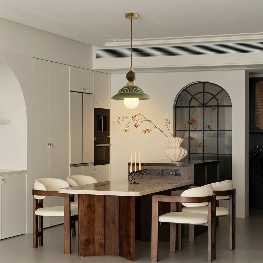 Vintage Ceramic Pendant Light for Kitchen Islands & Dining Rooms