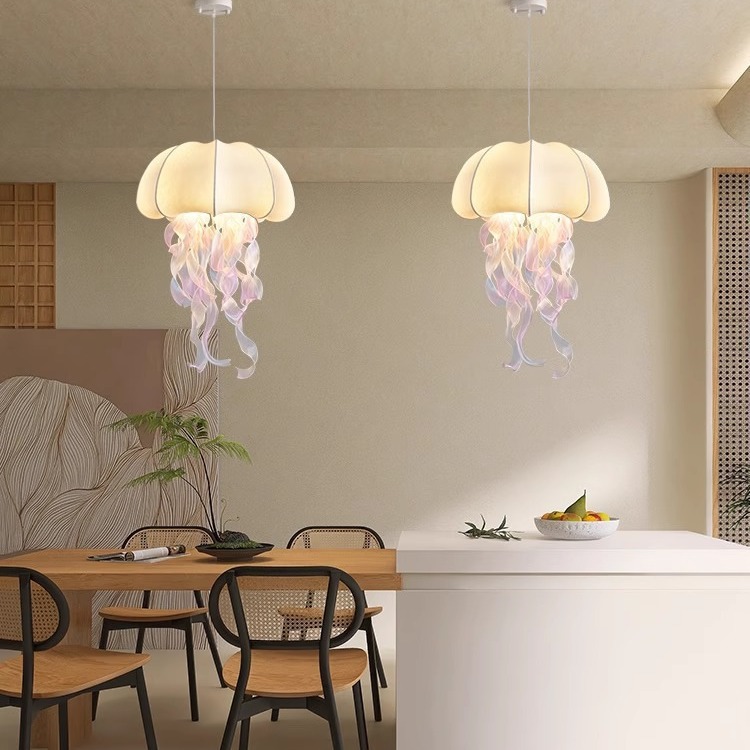 Dreamy Jellyfish Silk Creative Pendant Light
