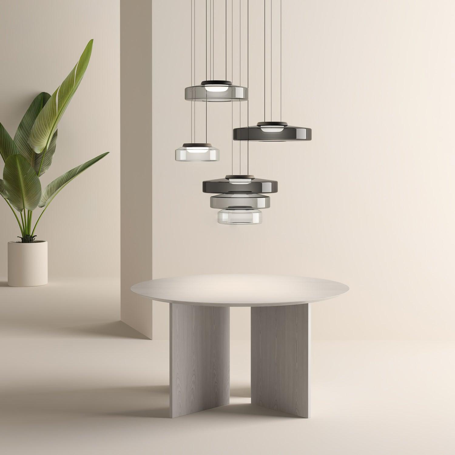 Nordic Creative Clear Tinted Glass Pendant Lighting