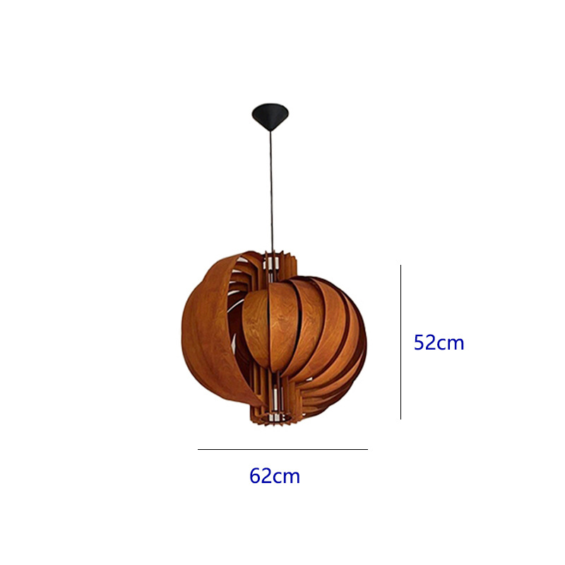 Vintage Wood Style Moon Pendant Light