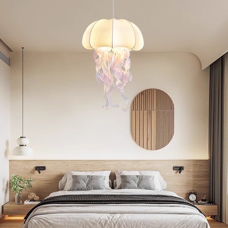 Dreamy Jellyfish Silk Creative Pendant Light