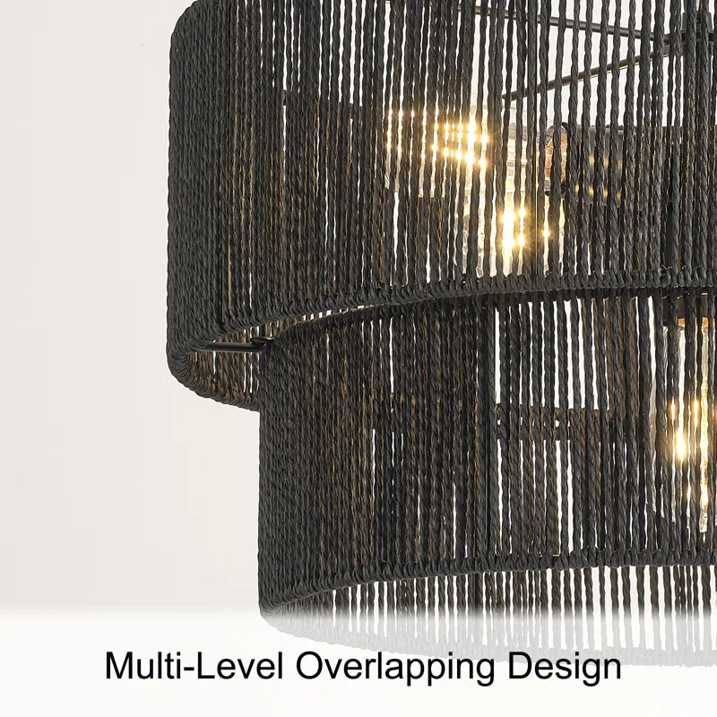 Shiloh Rattan Pendant Light - Bohemian Lampshade, Rattan Light Fixture