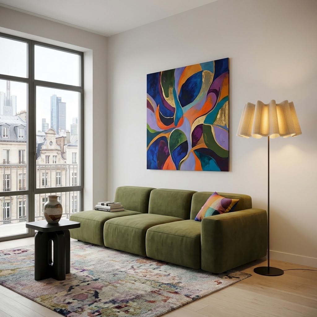 Modern Pleated Fabric Floor Lamp