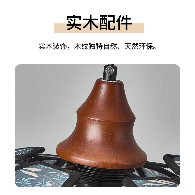 French Fabric Flower Pendant Light for Living Room