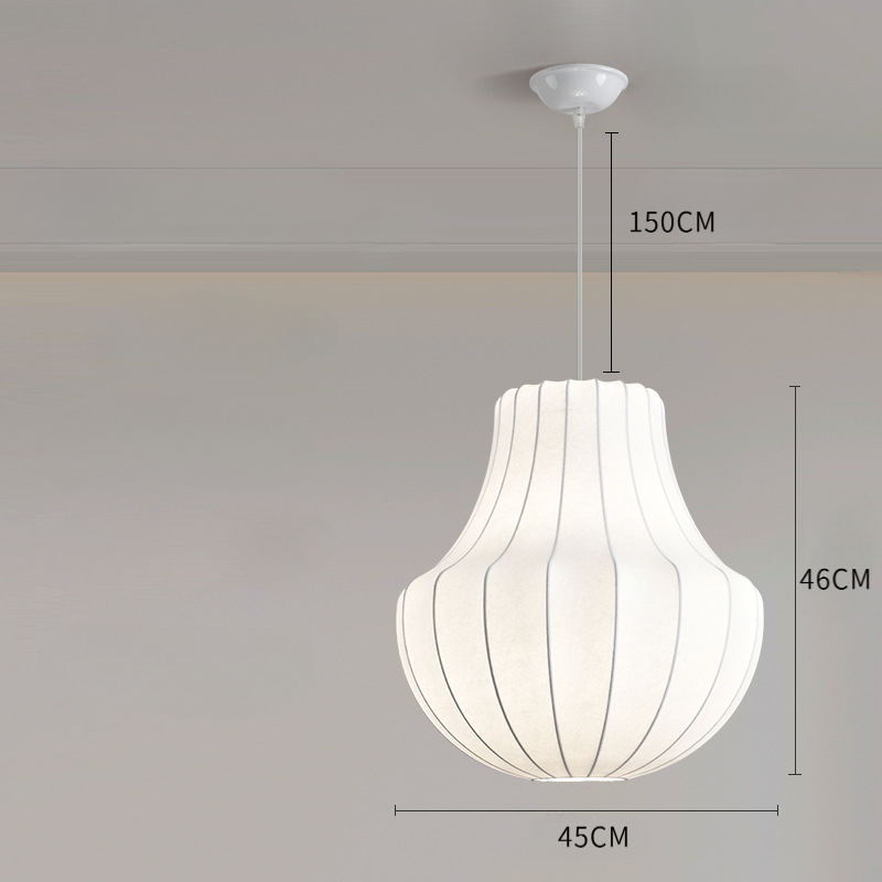 Japanese Style Vintage Silk Pendant Lamp for Dining Room Homestays