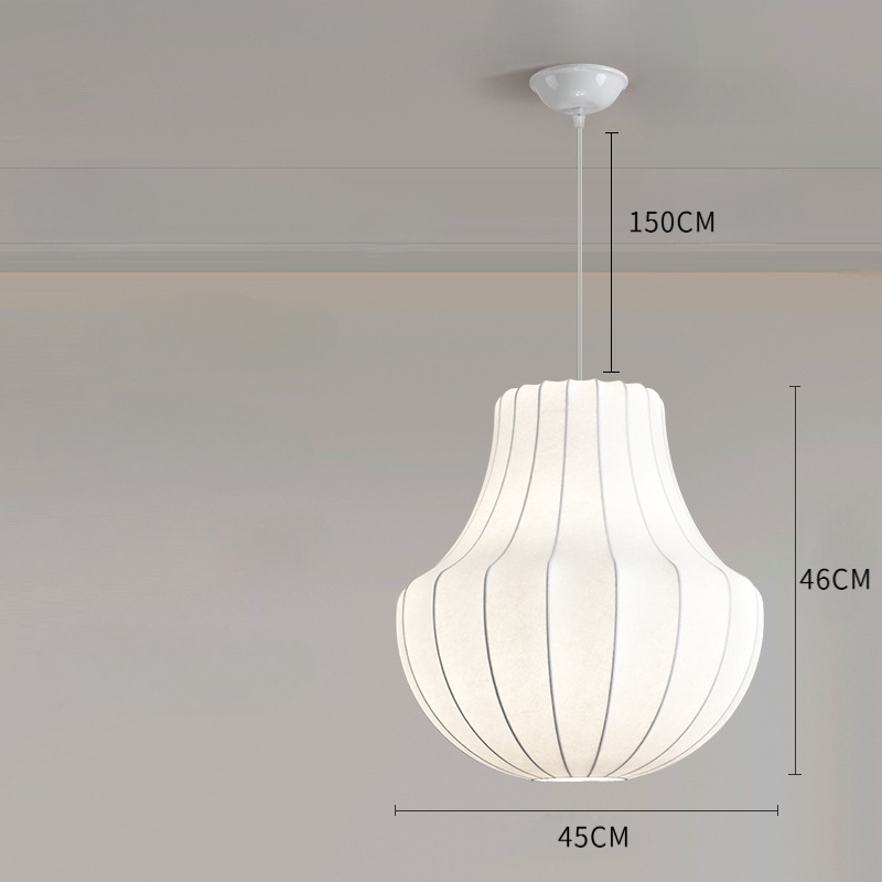 Japanese Style Vintage Silk Pendant Lamp for Dining Room Homestays