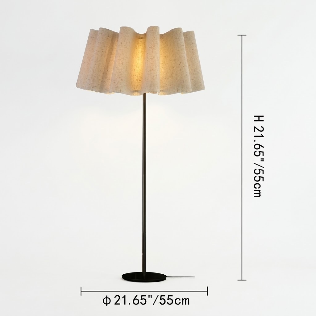 Modern Pleated Fabric Floor Lamp