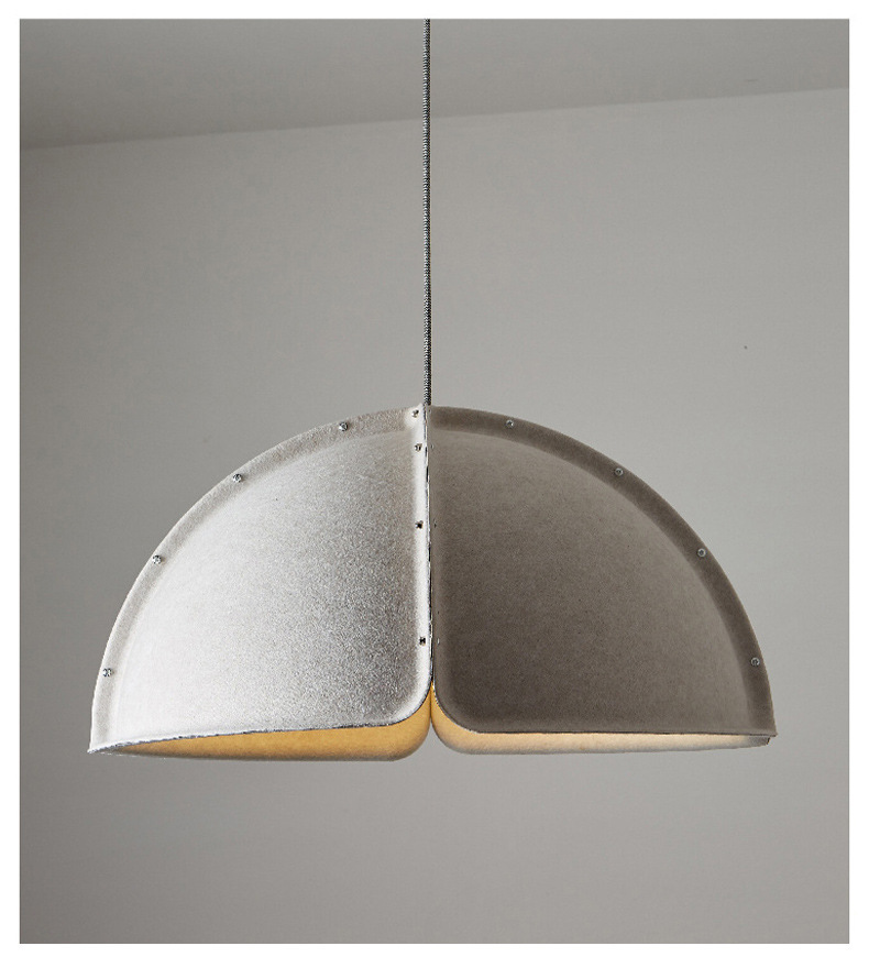 Creative felt semicircle bedroom pendant light-labpiecesign
