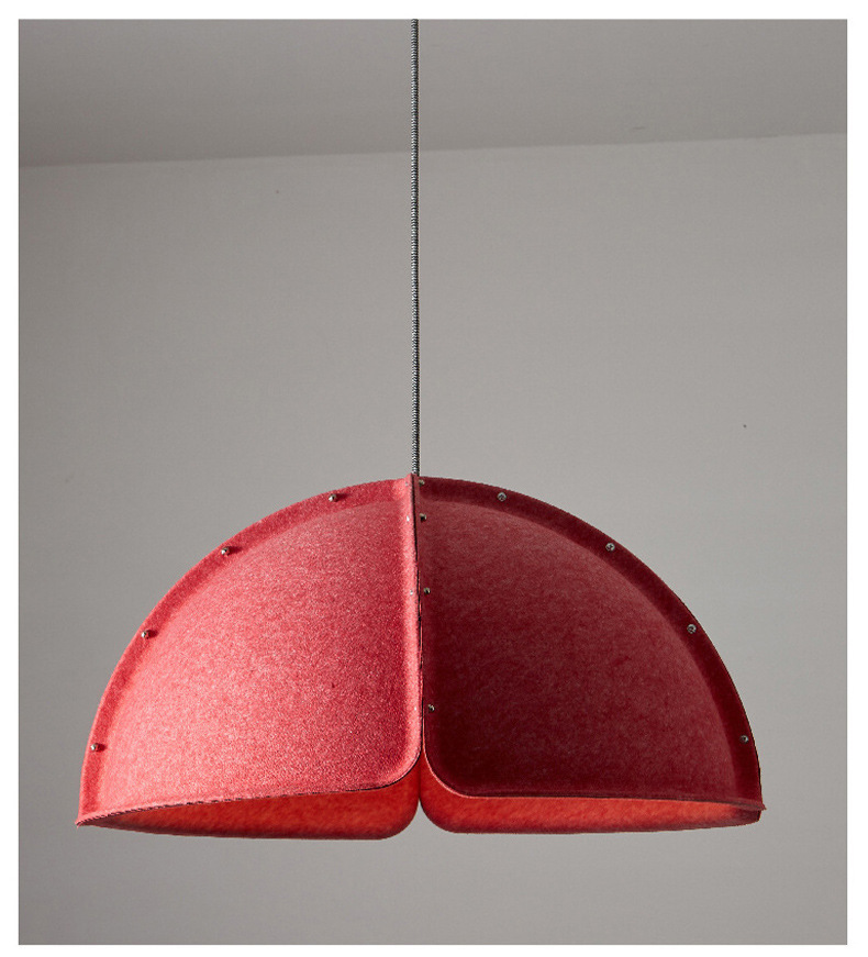 Creative felt semicircle bedroom pendant light-labpiecesign