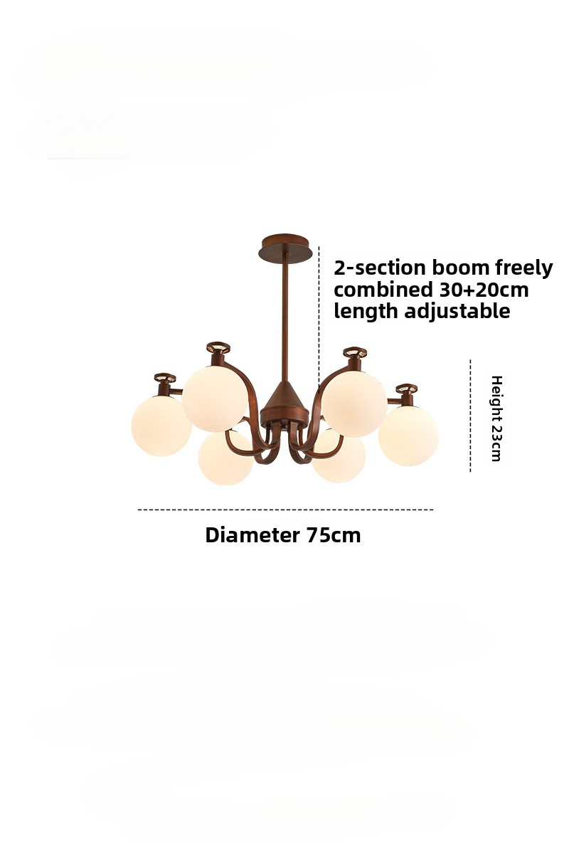 French Retro Glass Magic Bean Chandelier