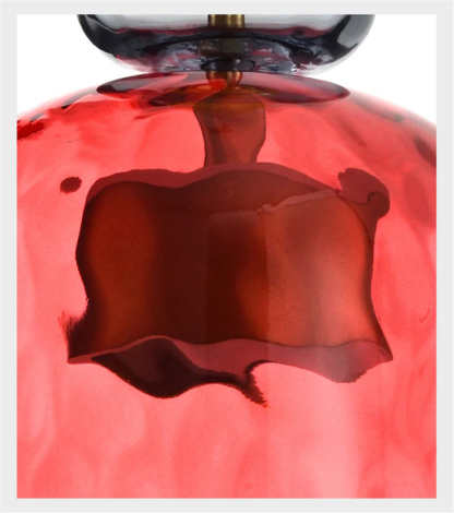 VINTAGE COLORED GLASS PENDANT LIGHT 