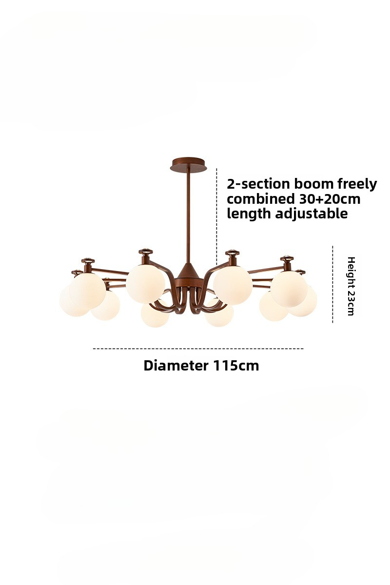 French Retro Glass Magic Bean Chandelier