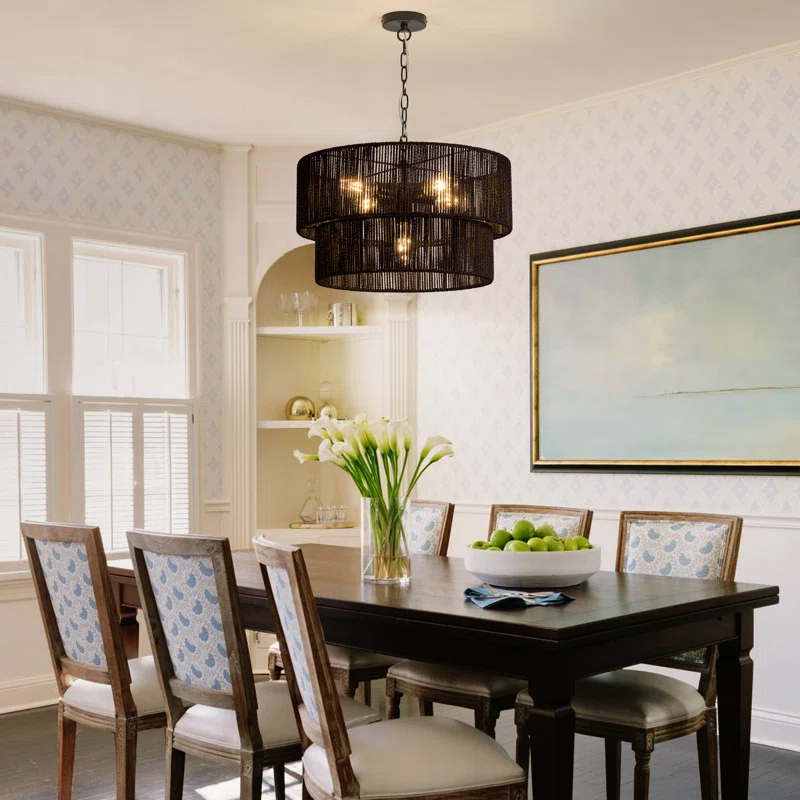 Shiloh Rattan Pendant Light - Bohemian Lampshade, Rattan Light Fixture