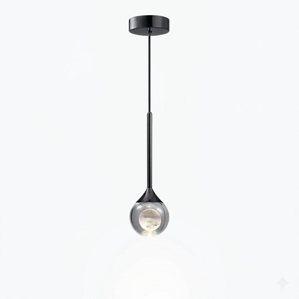 Modern Black LED Pendant Light for Dining Room