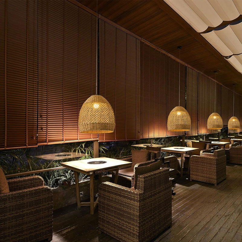 Wabi-Sabi Style Rattan Pendant Light for Dining Living Room Bedroom 