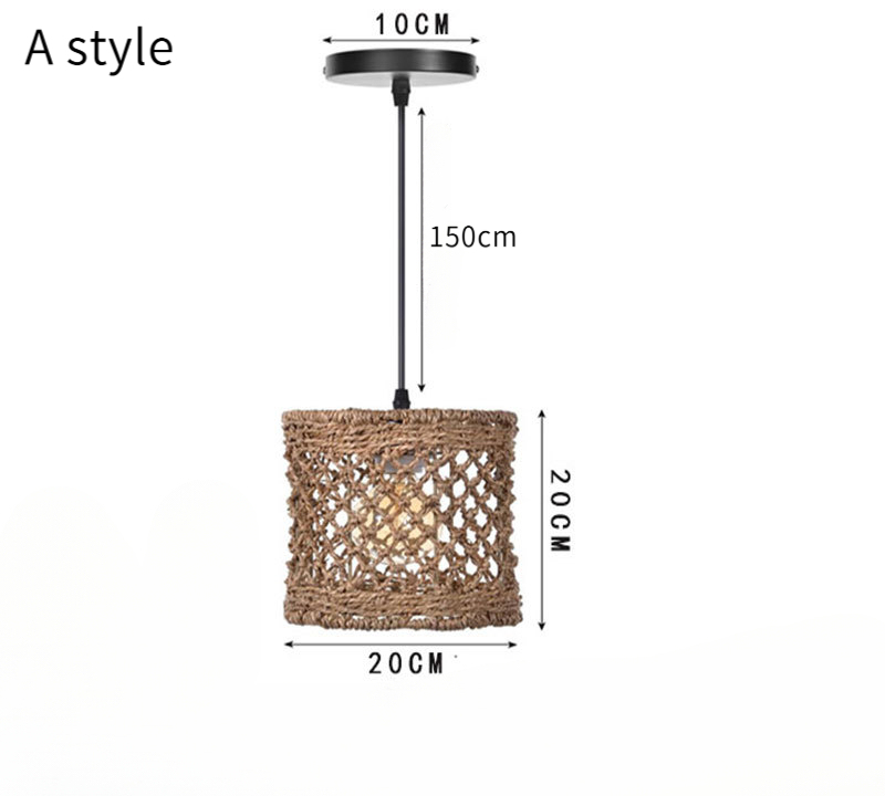 Wabi-Sabi Style Rattan Pendant Light for Dining Living Room Bedroom 