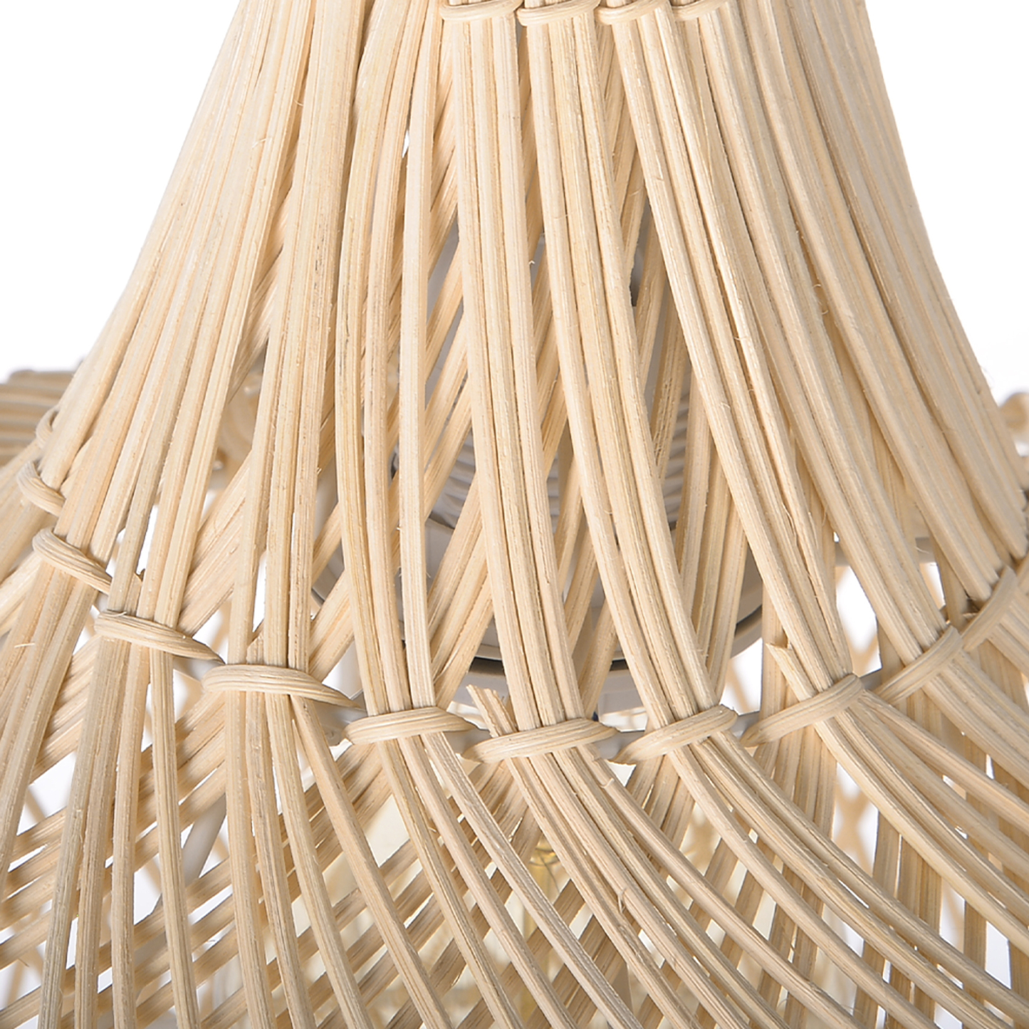 Handmade Woven Rattan Chandelier For Dining Table