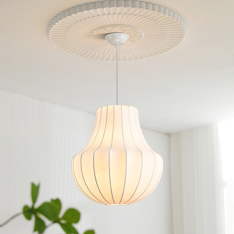 Japanese Style Vintage Silk  Pendant Lamp for Dining Room Homestays