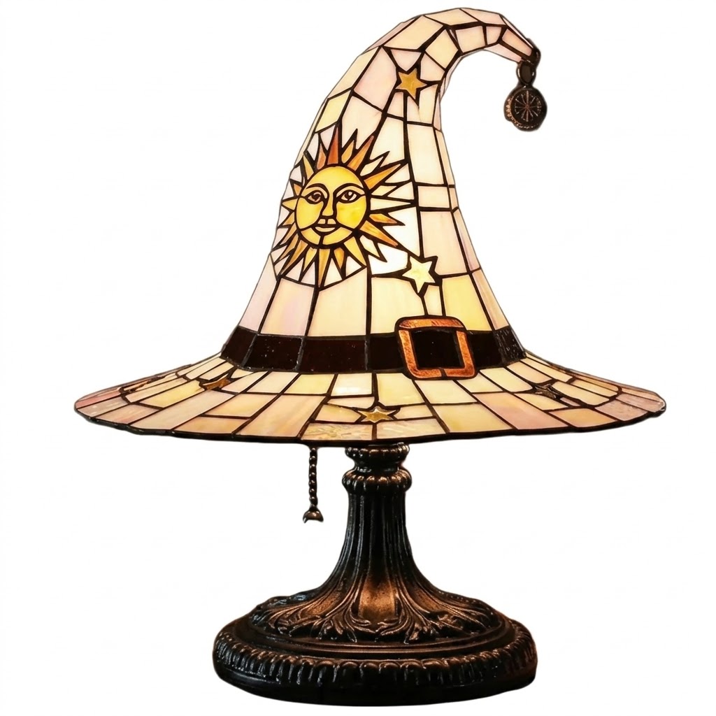 🪄 Halloween Witch Hat Lamp – USB LED Tabletop Night Light
