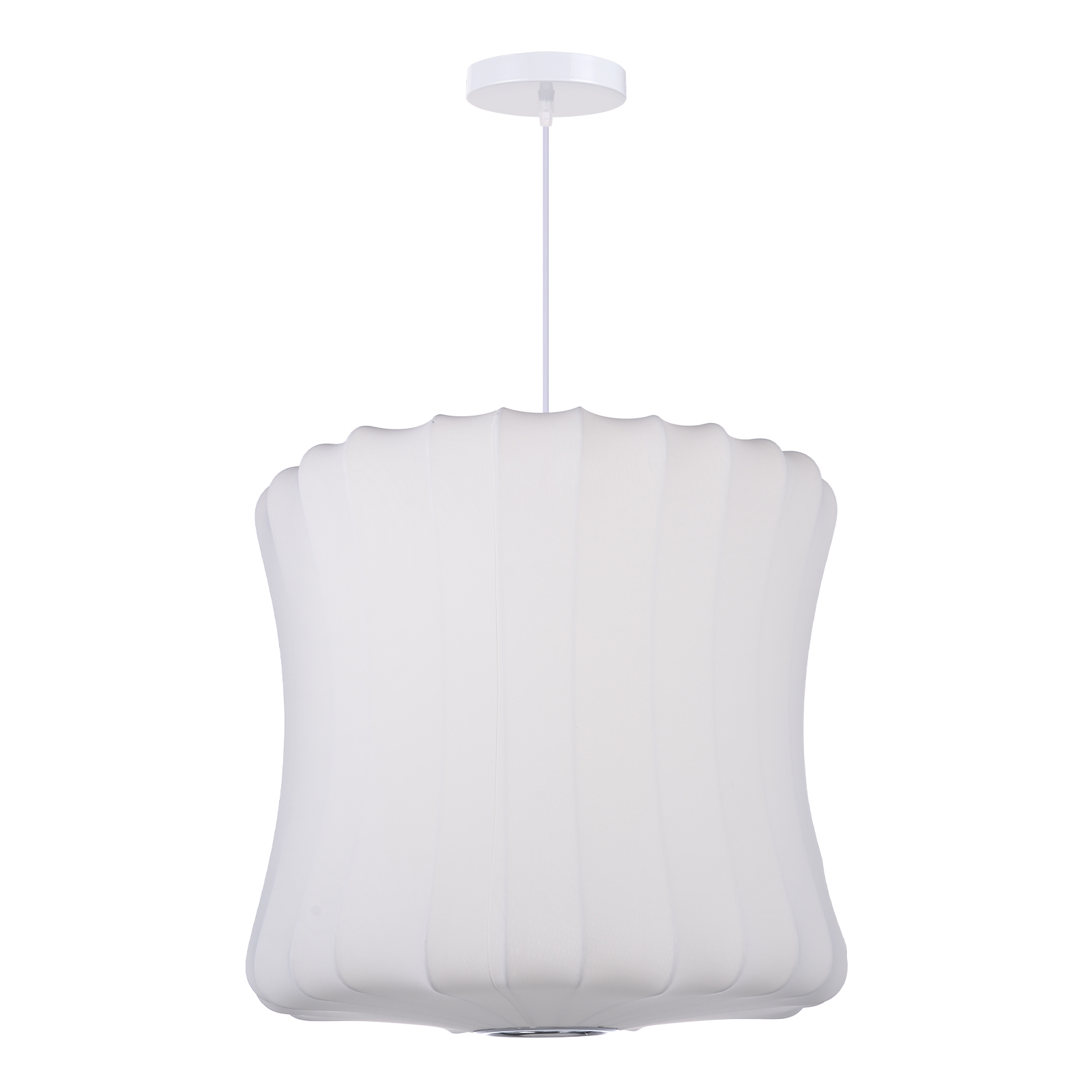 Nordic White Minimalist Fabric Pendant Light for Home Decor