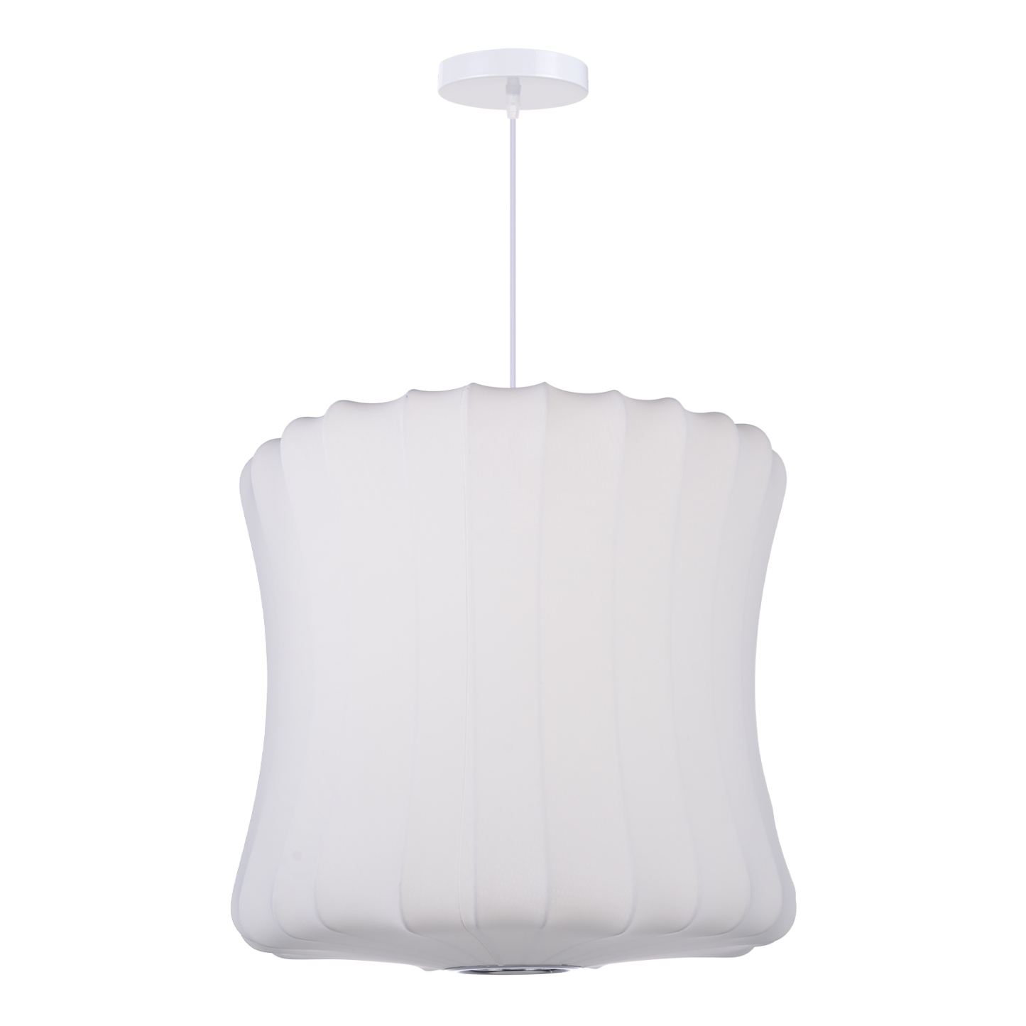 Nordic White Minimalist Fabric Pendant Light for Home Decor