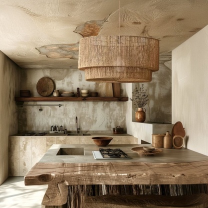 Shiloh Rattan Pendant Light - Bohemian Lampshade, Rattan Light Fixture-labpiecesign