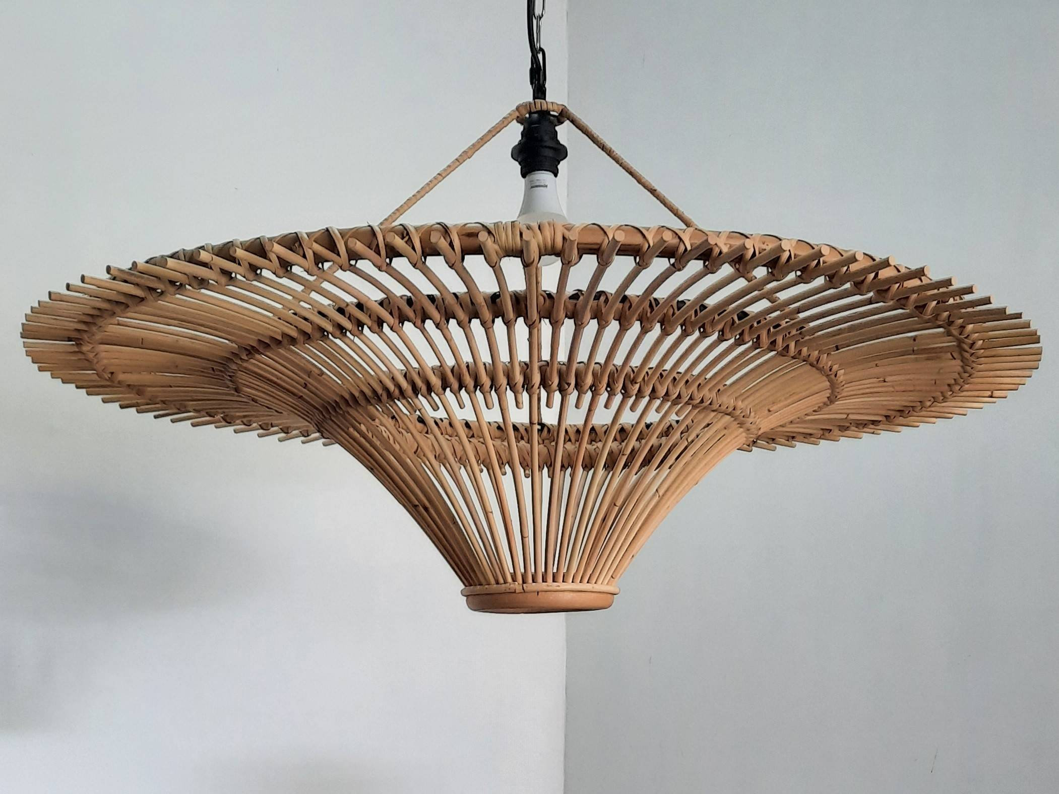 Wabi-sabi Japanese style Rattan Pendant Light Ceiling Lampshade