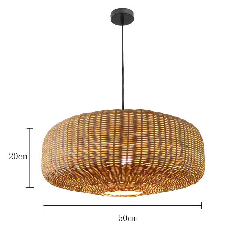 Rattan Hand-Woven Pendant Light